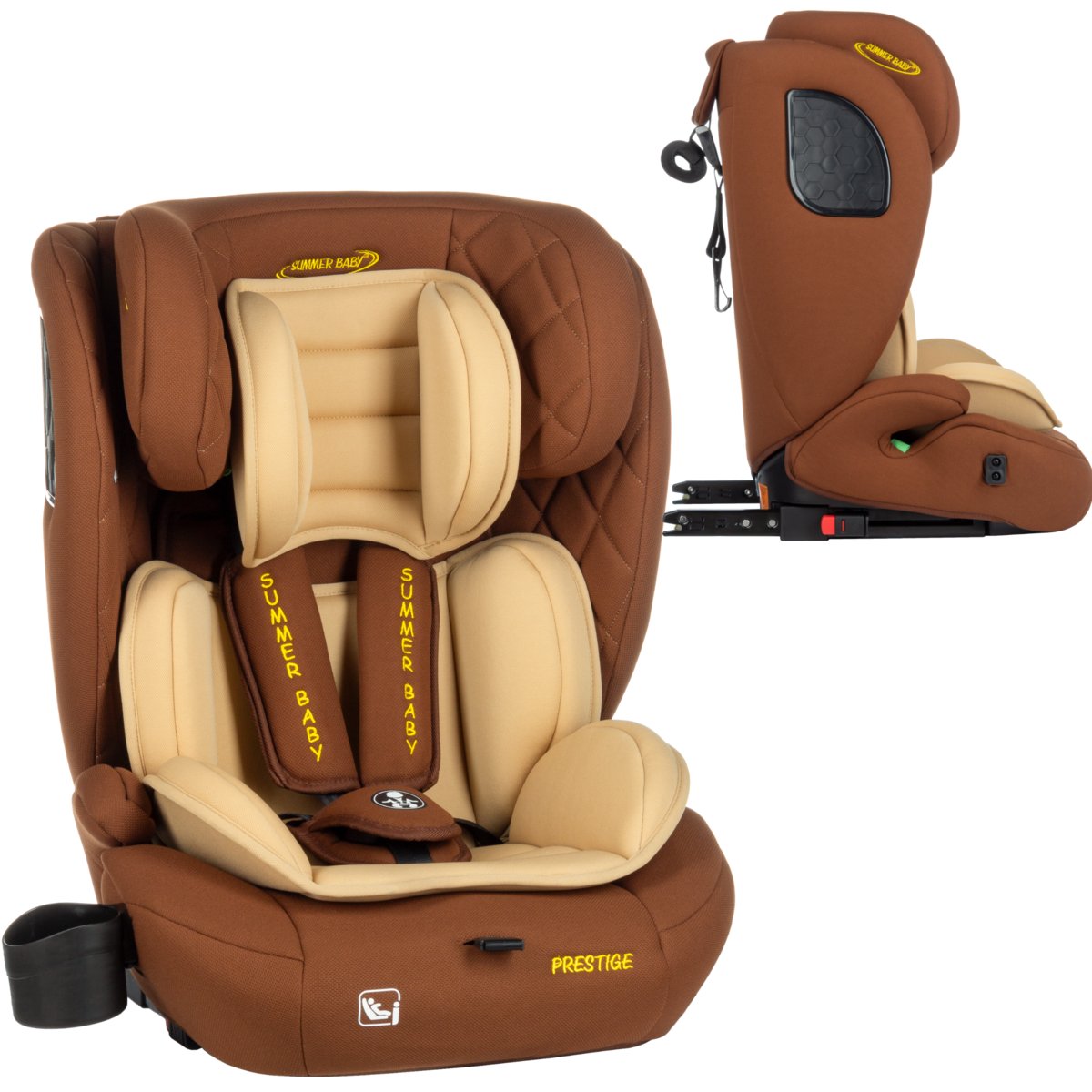FOTELIK SAMOCHODOWY ISOFIX 76-150cm i-SIZE R129 SUMMER BABY PRESTIGE BEŻOWY