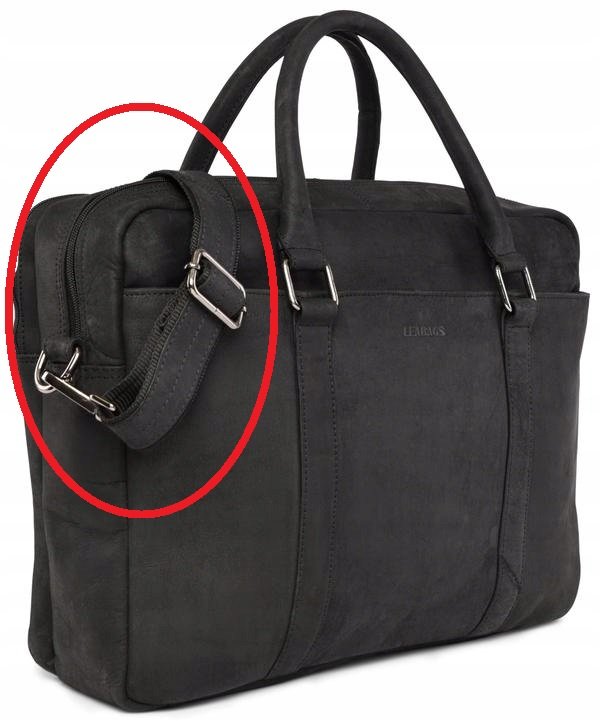 TORBA NA LAPTOPA DOKUMENTY SKÓRZANA LEABAGS CZARNA