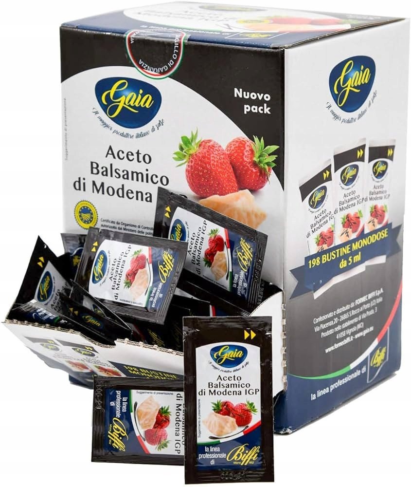 Ocet balsamiczny monoporcja Aceto Balsamico 5ml - Gaia saszetka włoski