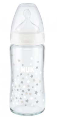 Nuk, Szklana butelka dla dziecka, 240ml