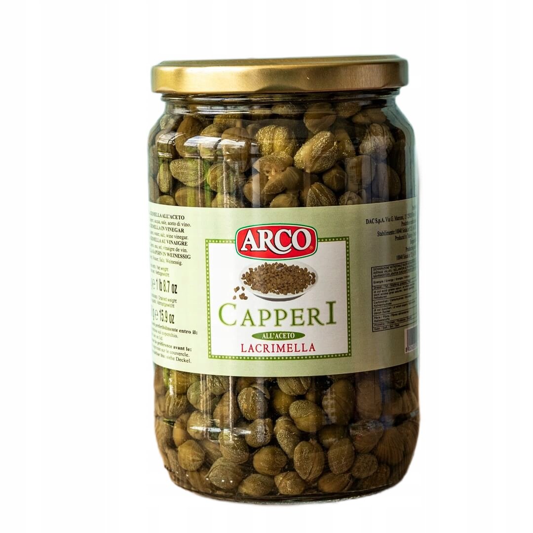 Kapary marynowane bez ogonków 700g Arco włoskie drobne