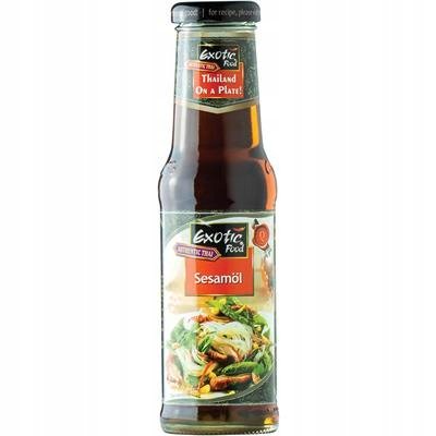 Olej sezamowy 250ml - Exotic Food piękny zapach ciemny aromatyczny