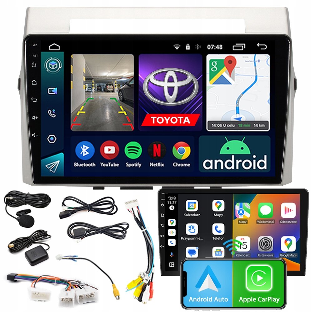 RADIO NAWIGACJA ANDROID RS-305 COROLLA VERSO 2004-2009 2GB 9'