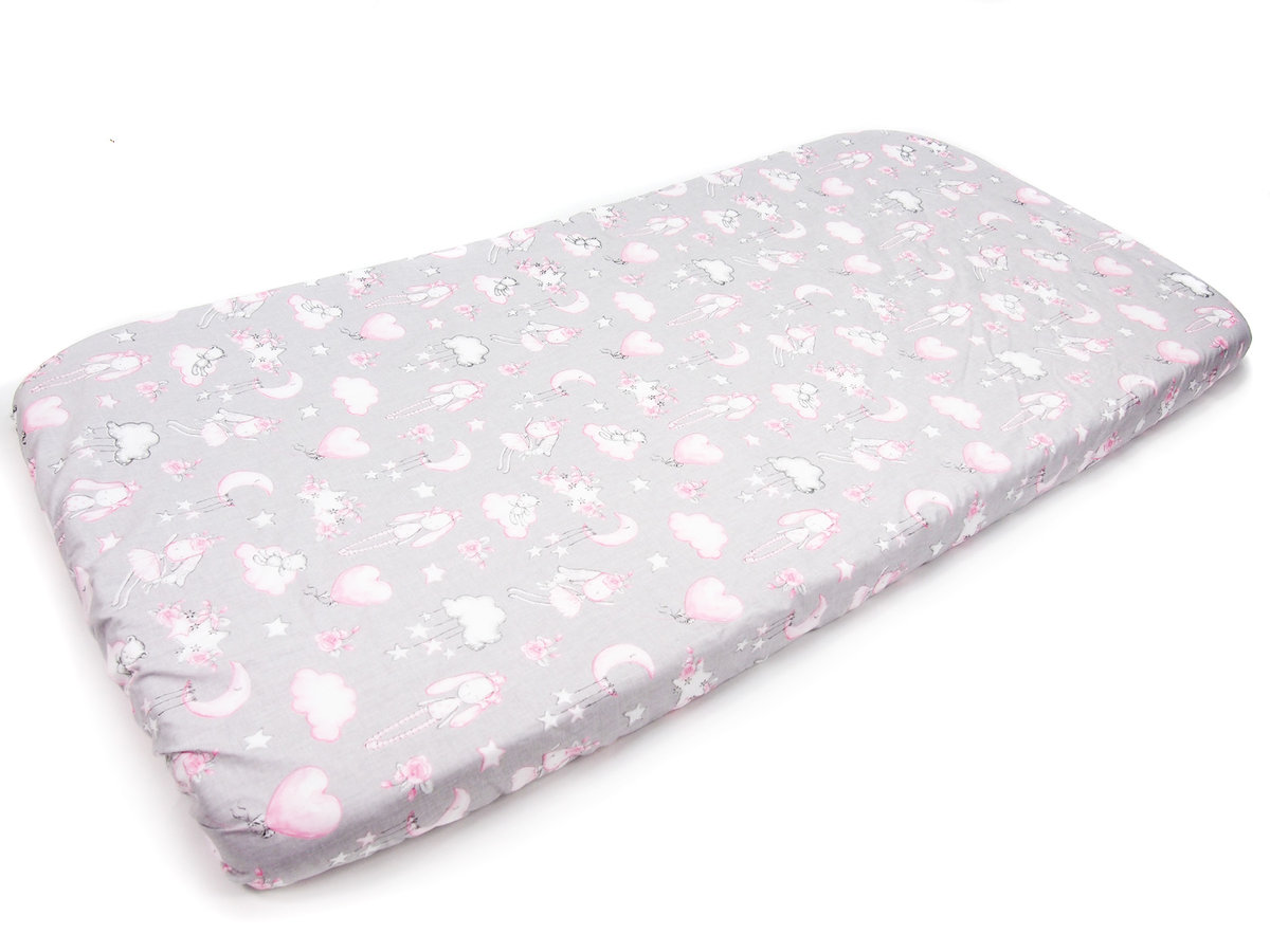 PRZEŚCIERADŁO 120x200 cm Z GUMKĄ DO ŁÓŻKA WZORY BAWEŁNA Kerstin