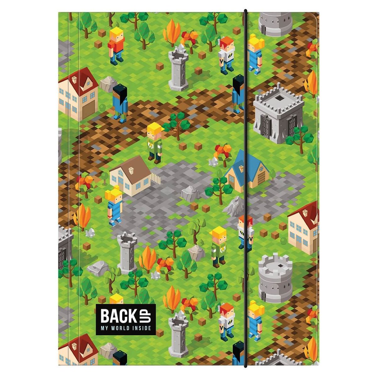 Teczka tekturowa z gumką A4 DERFORM BACKUP motyw gry dla fana