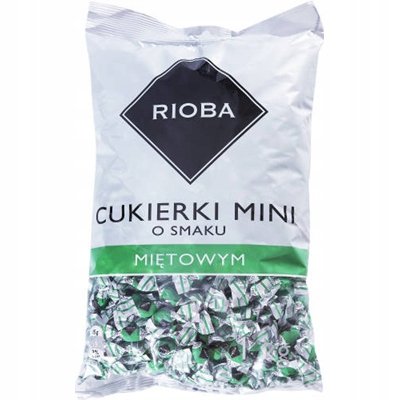 Cukierki Rioba mini miętowe 1 kg małe cukiereczki landrynki pakowane