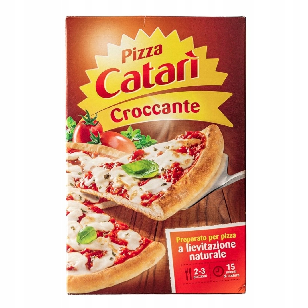 Mieszanka ciasta do pizzy Pizza Croccante 435g - Catari włoska + sos