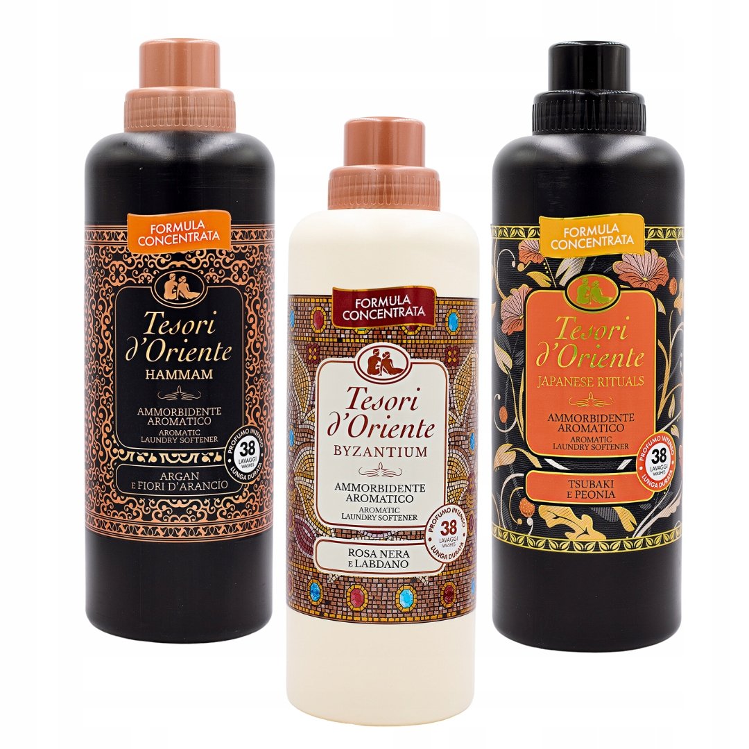 Tesori d'Oriente Zestaw 3 FENOMENALNYCH WŁOSKICH płynów do płukania HBJ