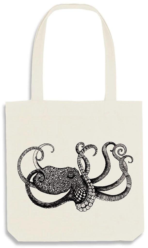 TORBA BAWEŁNIANA OŚMIORNICA SZOPERKA NA ZAKUPY