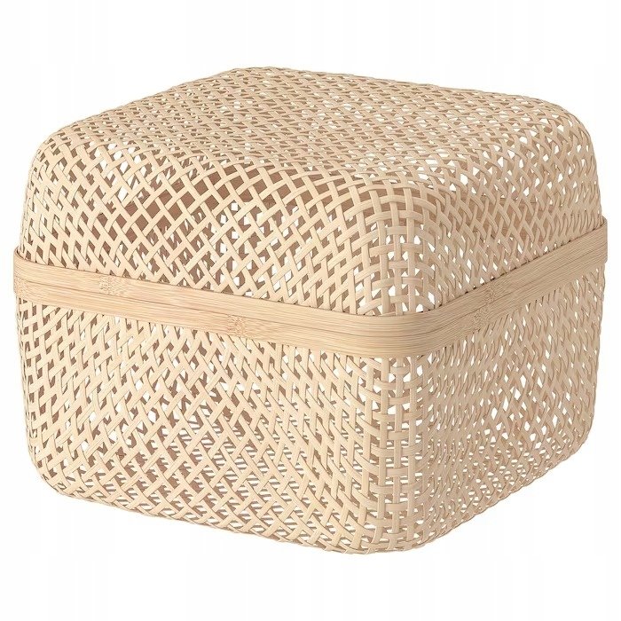 IKEA SMARRA PUDEŁKO Z POKRYWKĄ NATURALNE 30X30X23