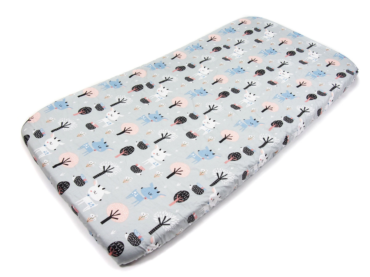 PRZEŚCIERADŁO 120x200 cm Z GUMKĄ DO ŁÓŻKA WZORY BAWEŁNA Kerstin