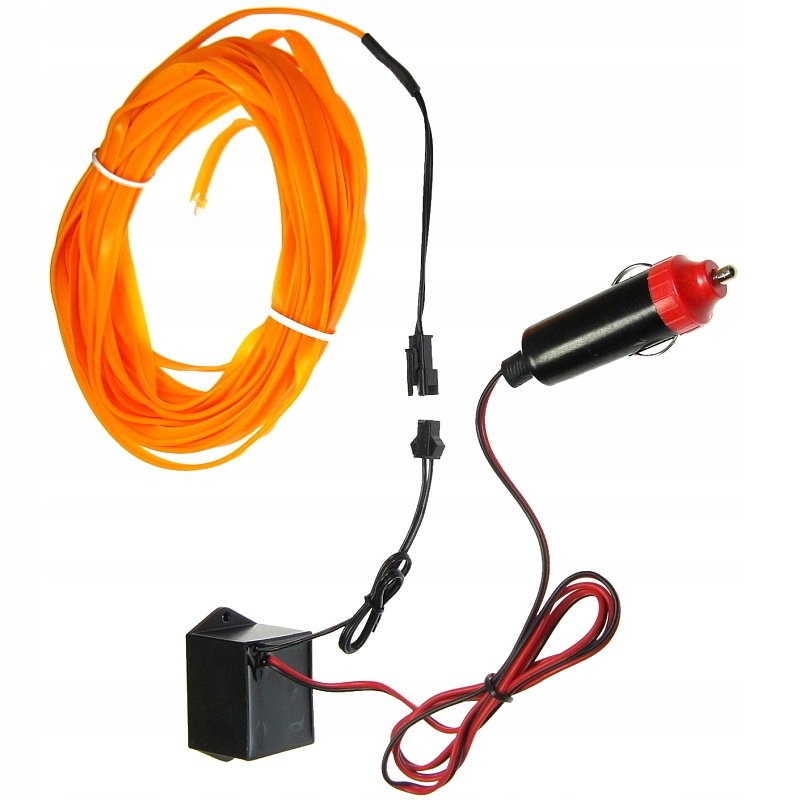 Światłowód TAŚMA EL WIRE Ambient Pasek 10m POMARAŃ