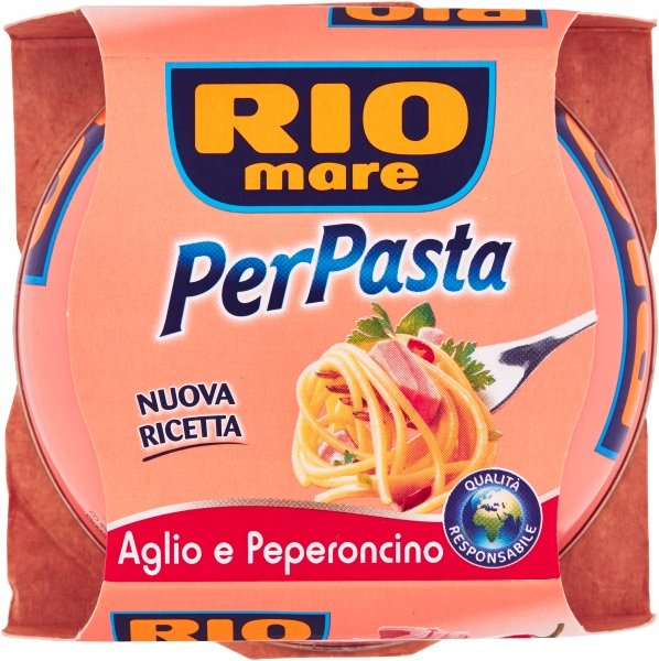 Tuńczyk z czosnkiem i peperoncino sos do makaronu 160g - Riomare