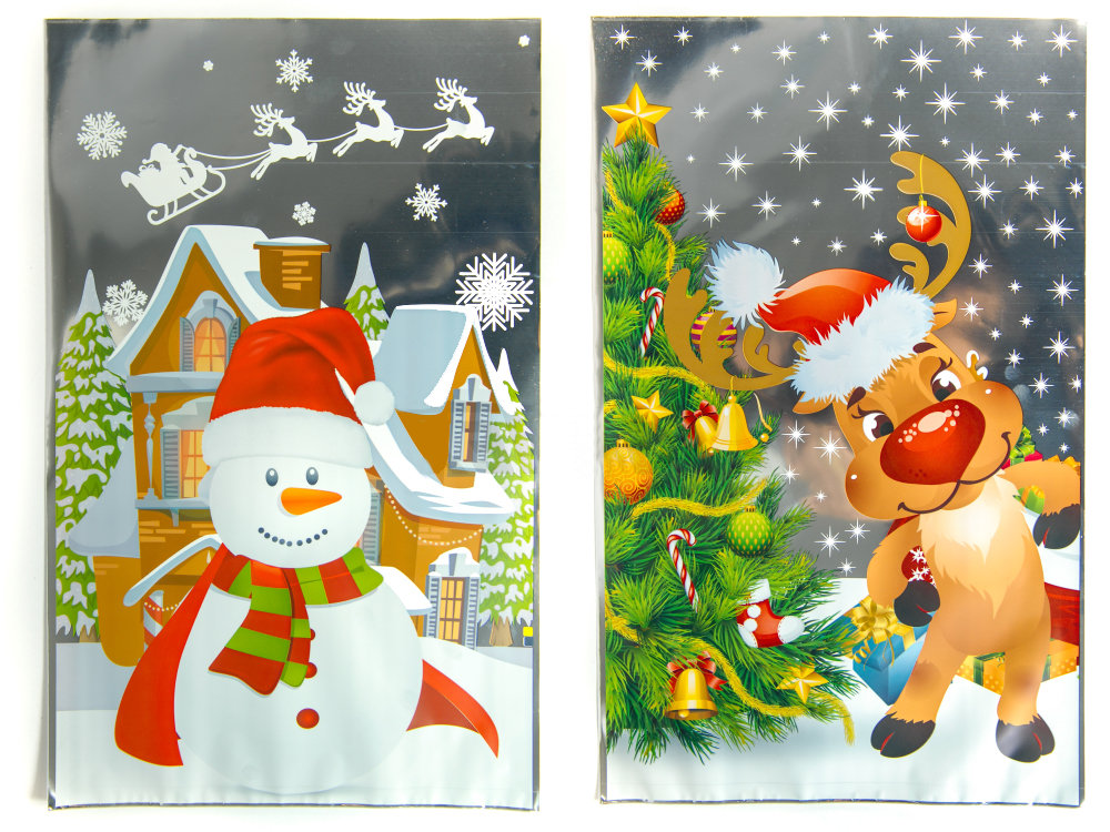 Woreczki świąteczne dwa wzory 25x40 cm, 1 op./5 szt.