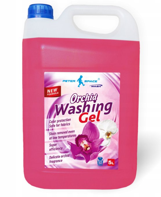 PŁYN ŻEL DO PRANIA KOLOR ORCHIDEA 5L 150 PRAŃ BARDZO WYDAJNY PETER SPACE
