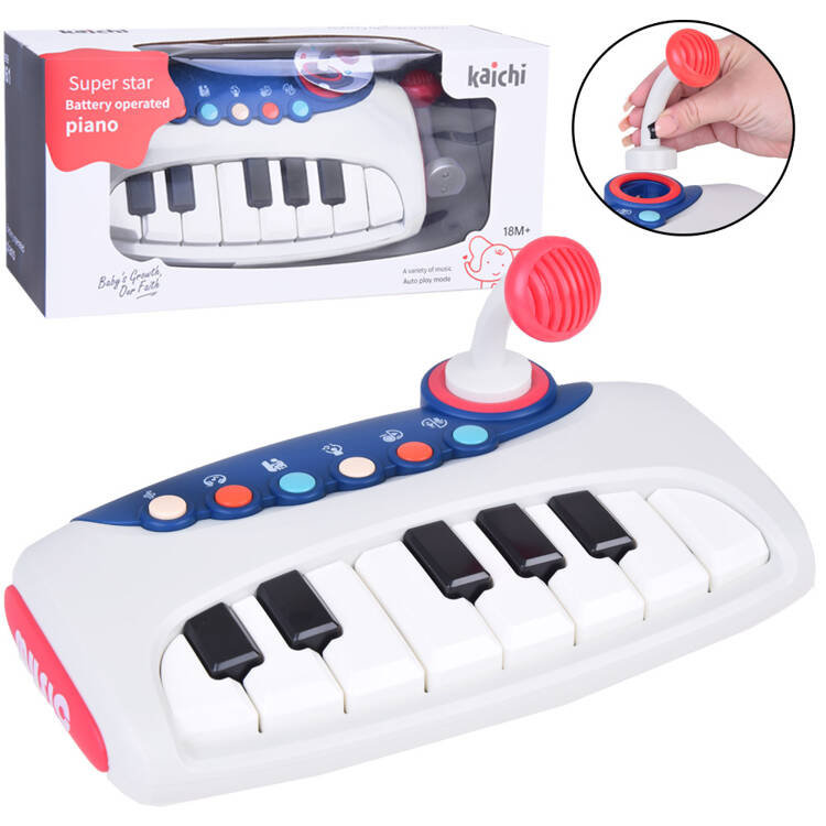 Interaktywne muzyczne Organki Pianinko z mikrofonem dla dzieci