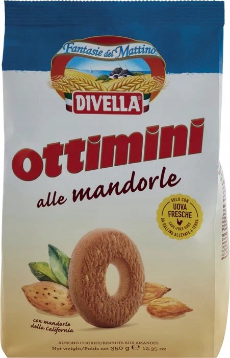 Ciastka Ottimini Mandorle 350g - Divella kruche z migdałami