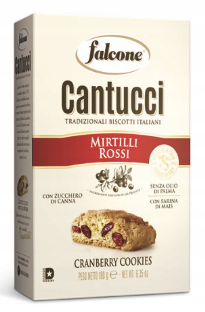 Cantucci Mirtilli Rosii 180g - Falcone ciasteczka z suszonymi jagodami