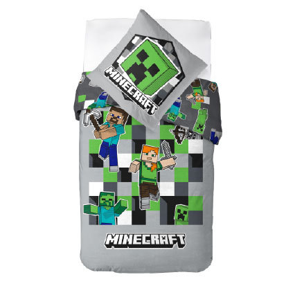 Pościel 160x200 Minecraft Steve Creeper Gra Game dla Gracza Bawełniana