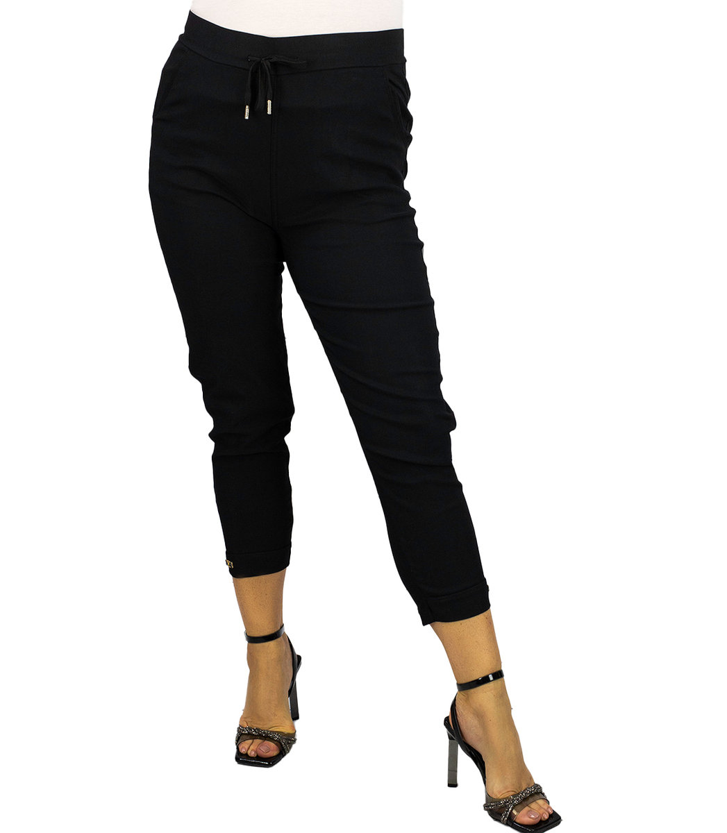 Eleganckie damskie spodnie elastyczne cygaretki KATE-4XL/5XL