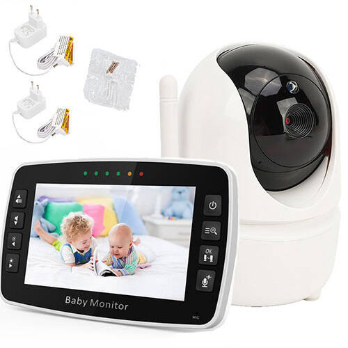 NIANIA ELEKTRONICZNA Z KAMERĄ OBROTOWA 360 stopni + MONITOR LCD 4,3