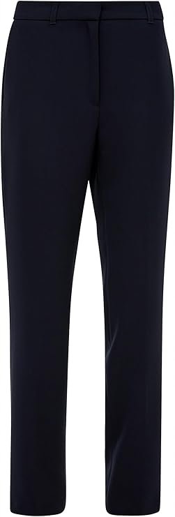 SPODNIE DAMSKIE ELEGANCKIE Z KANTEM GRANATOWE ROZMIAR 46