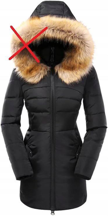 DAMSKA KURTKA PARKA PŁASZCZ PUCHOWY PIKOWANY r. XL VALUKER CZARNA