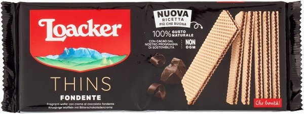 Wafelki Wafer Fondente gorzka czekolada Thins 150g - Loacker super cienkie