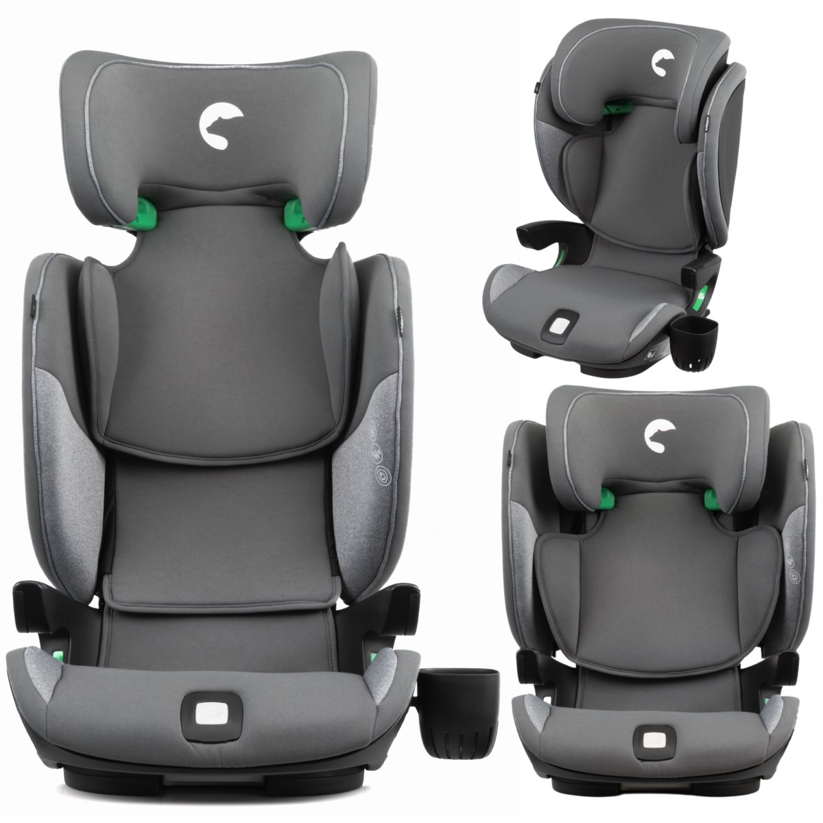 Fotelik samochodowy ISOFIX 100-150 cm wzrostu (15-36 kg) NATT Szary