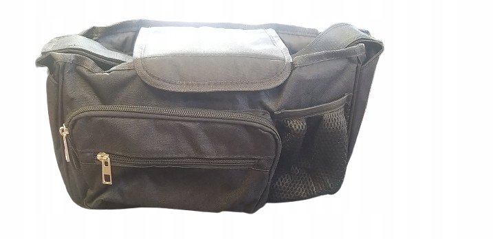 TORBA NA WÓZEK DZIECIĘCY ORGANIZER CZARNY UNIWERSALNY NA AKCESORIA