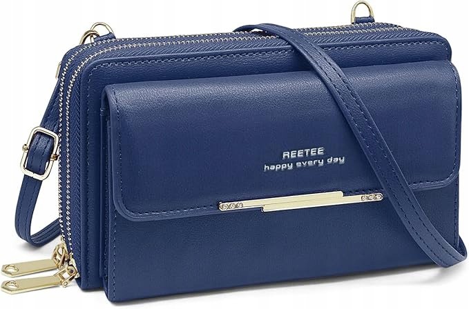 REETEE PORTFEL DAMSKI TOREBKA NA TELEFON NIEBIESKA DŁUGI PASEK
