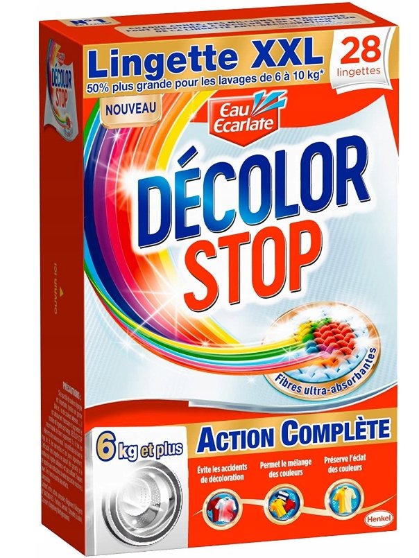 Decolor Stop, Chusteczki do prania zapobiegające farbowaniu Action Complete, 28 sztuk
