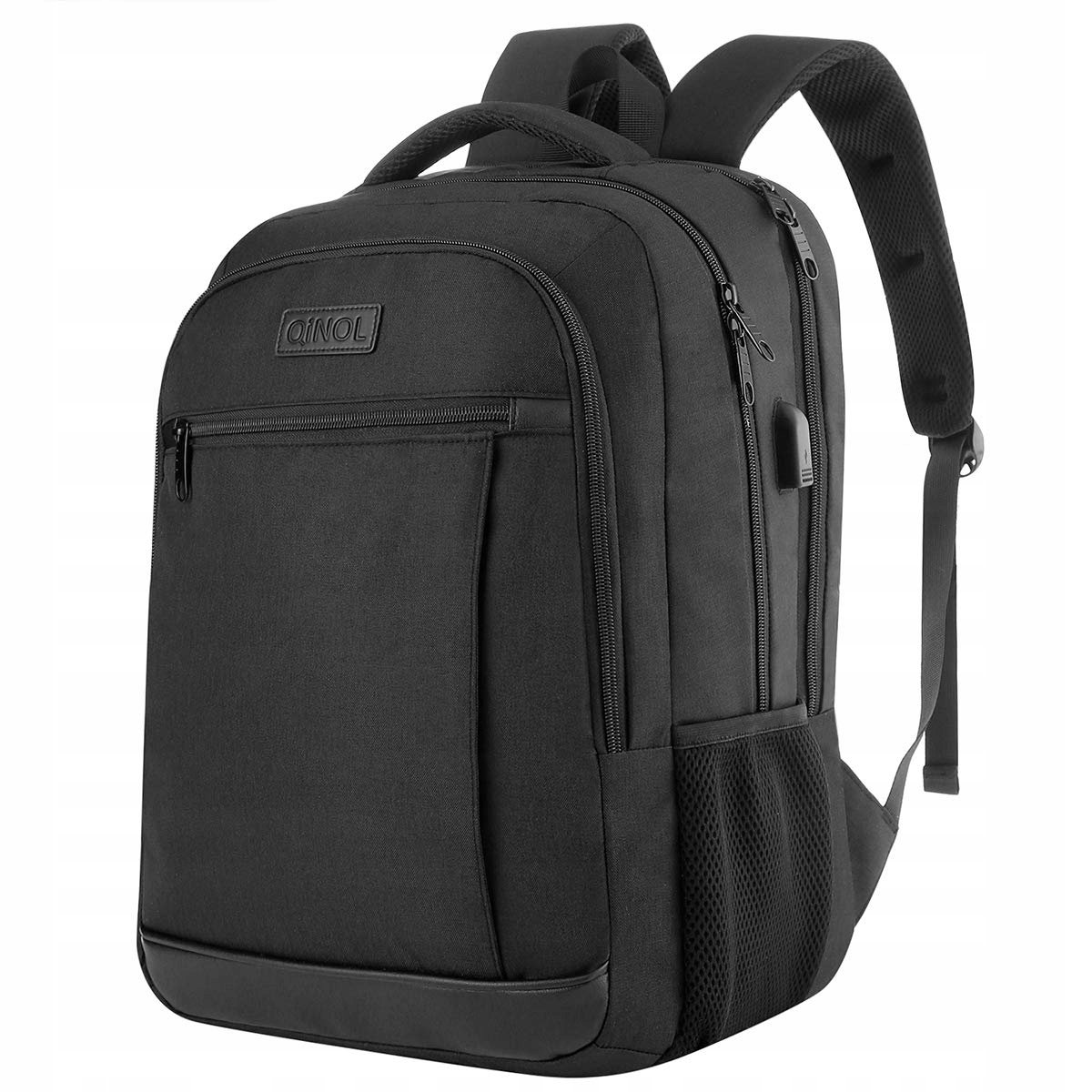 PLECAK MIEJSKI NA LAPTOPA 15,6'' PORT USB QINOL CZARNY