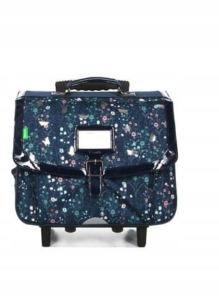 PLECAK SZKOLNY DZIEWCZĘCY NA KOŁACH REGULOWANA RĄCZKA TANN'S NINA NIEBIESKI