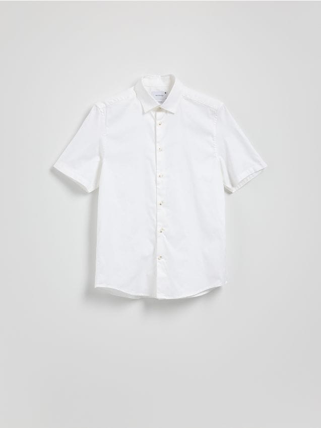 Reserved - Bawełniana koszula regular fit - biały