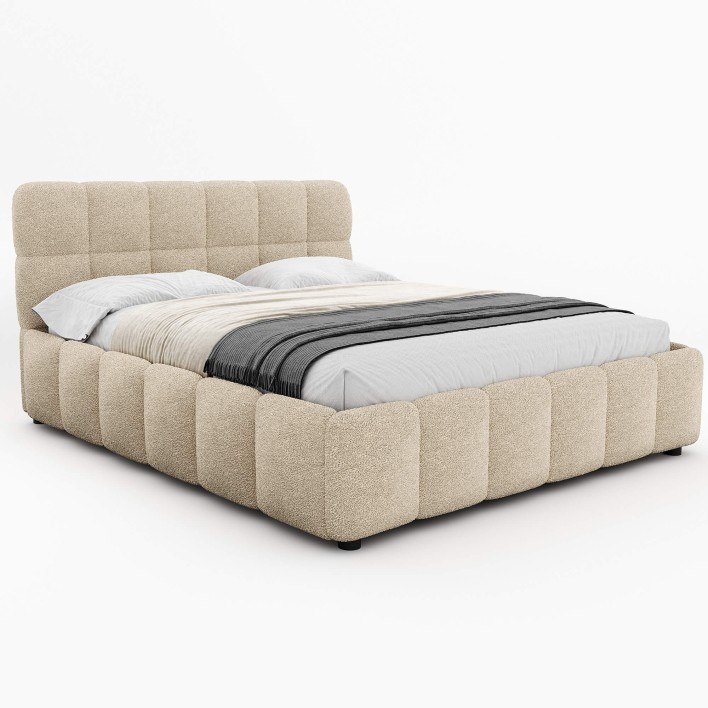 Łóżko tapicerowane 4583G 180x200 Boucle Beż #8