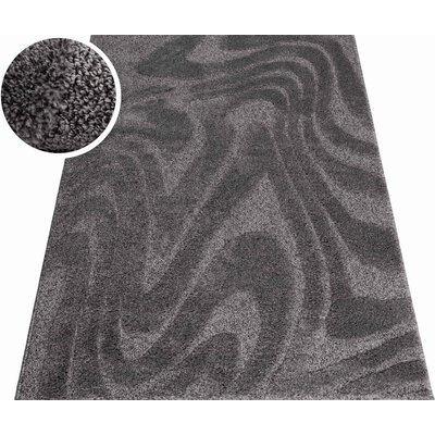 Dywan wewnętrzny MULTIDECOR Pisa fala 80 x 150cm Ciemnoszary