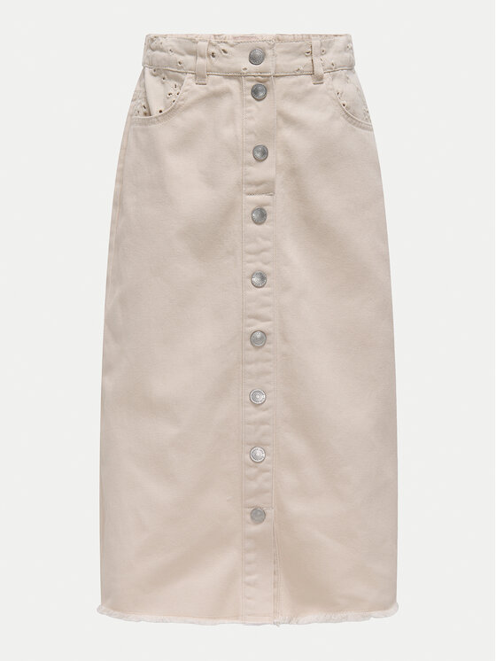 Kids ONLY Spódnica jeansowa Elsa 15341143 Beżowy Regular Fit