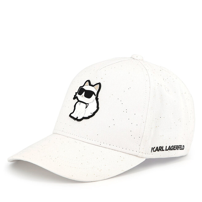 Czapka z daszkiem KARL LAGERFELD Z30386 Biały