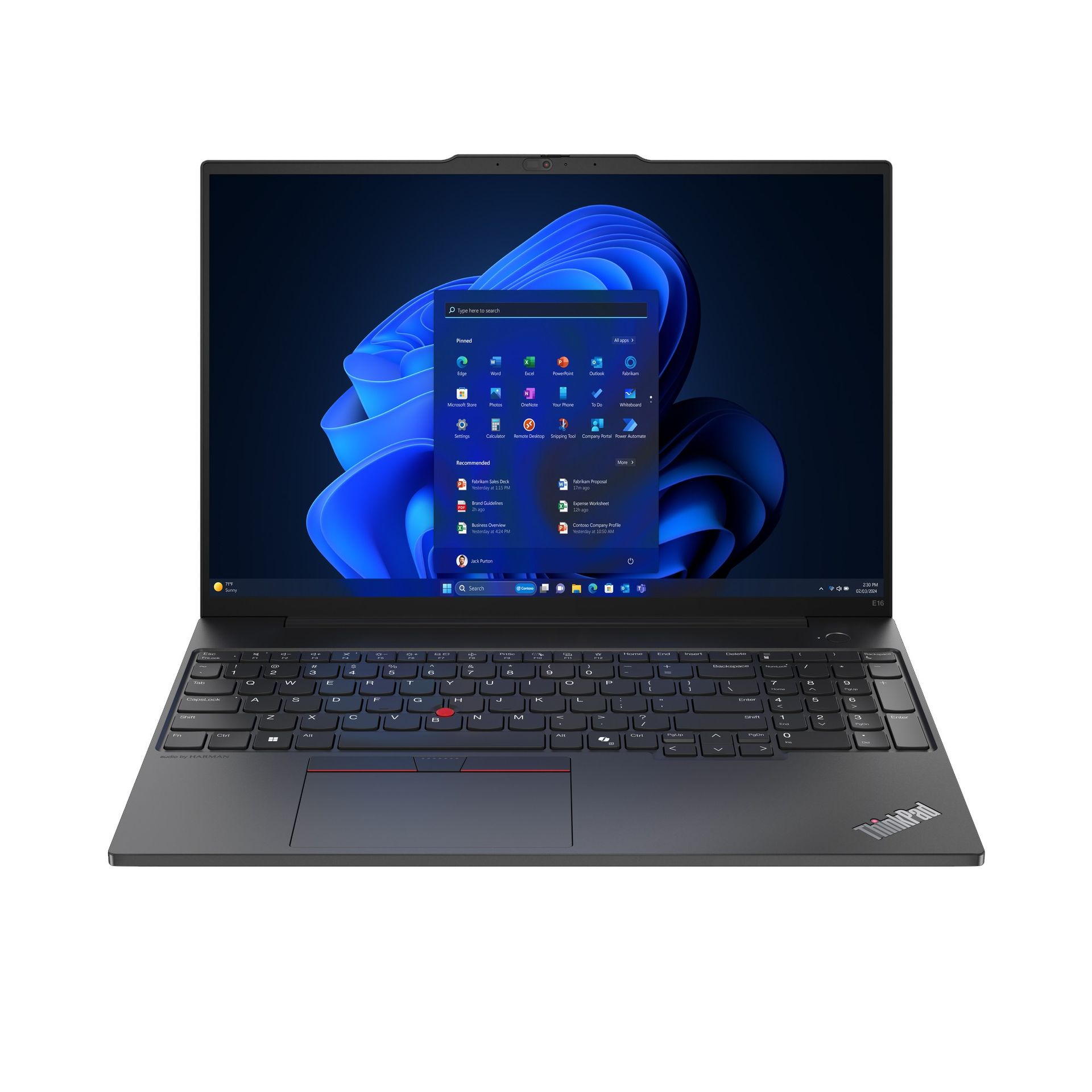 Фото - Ноутбук Lenovo ThinkPad E16 Gen 2 / 21M5000JUS / AMD Ryzen 7 / 16GB / SSD 512GB / AMD Radeon / WUXGA / Win 11 Pro / Czarny 21M5000JU 