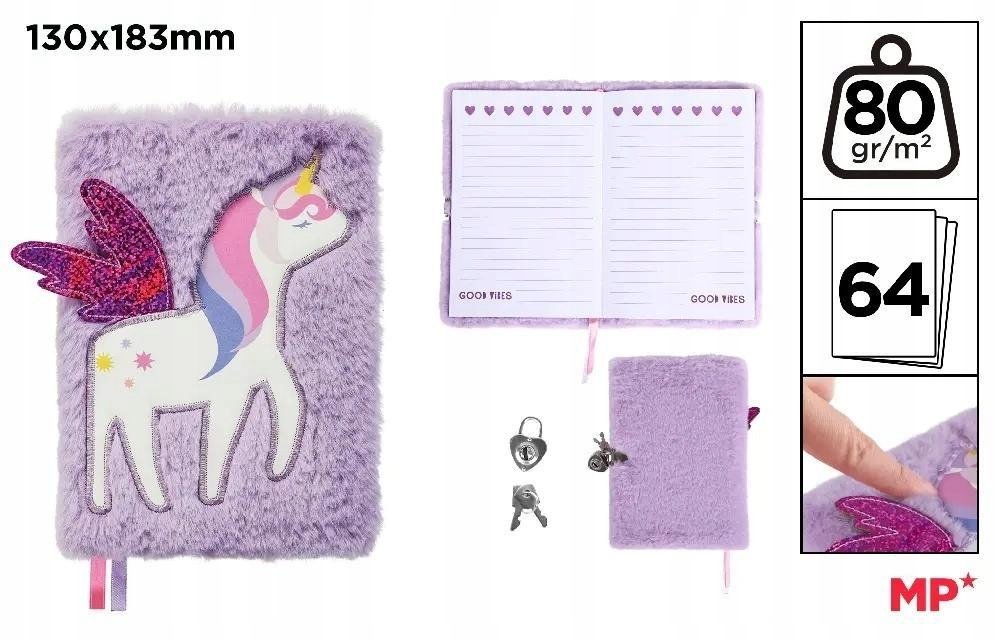 NOTES PLUSZOWY Z KŁÓDKĄ UNICORN, MP MAIN PAPER