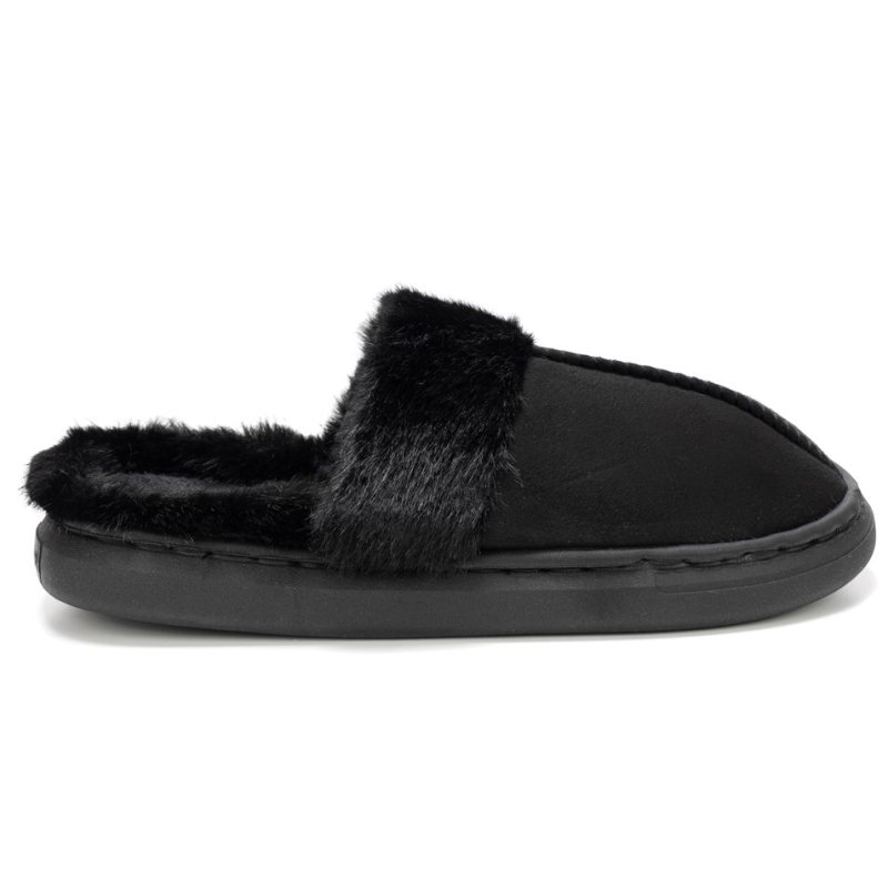 Kapcie Eleganckie Domowe Wygodne Cieple Komfortowe Ocieplane Lekkie Modne Męskie Ciepłe Z Futerkiem Czarne Dijere 44/45