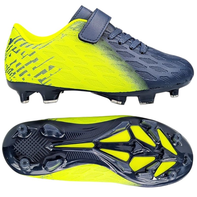 Korki Buty Do Gry W Piłkę Nożną Modne Lekkie Wygodne Na Rzepy Piłkarskie Dziecięce Kirton Zielone 37