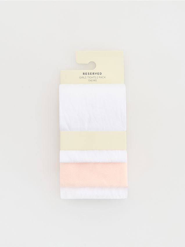 Reserved - Rajstopy z mikrofibry 2 pack - pastelowy róż
