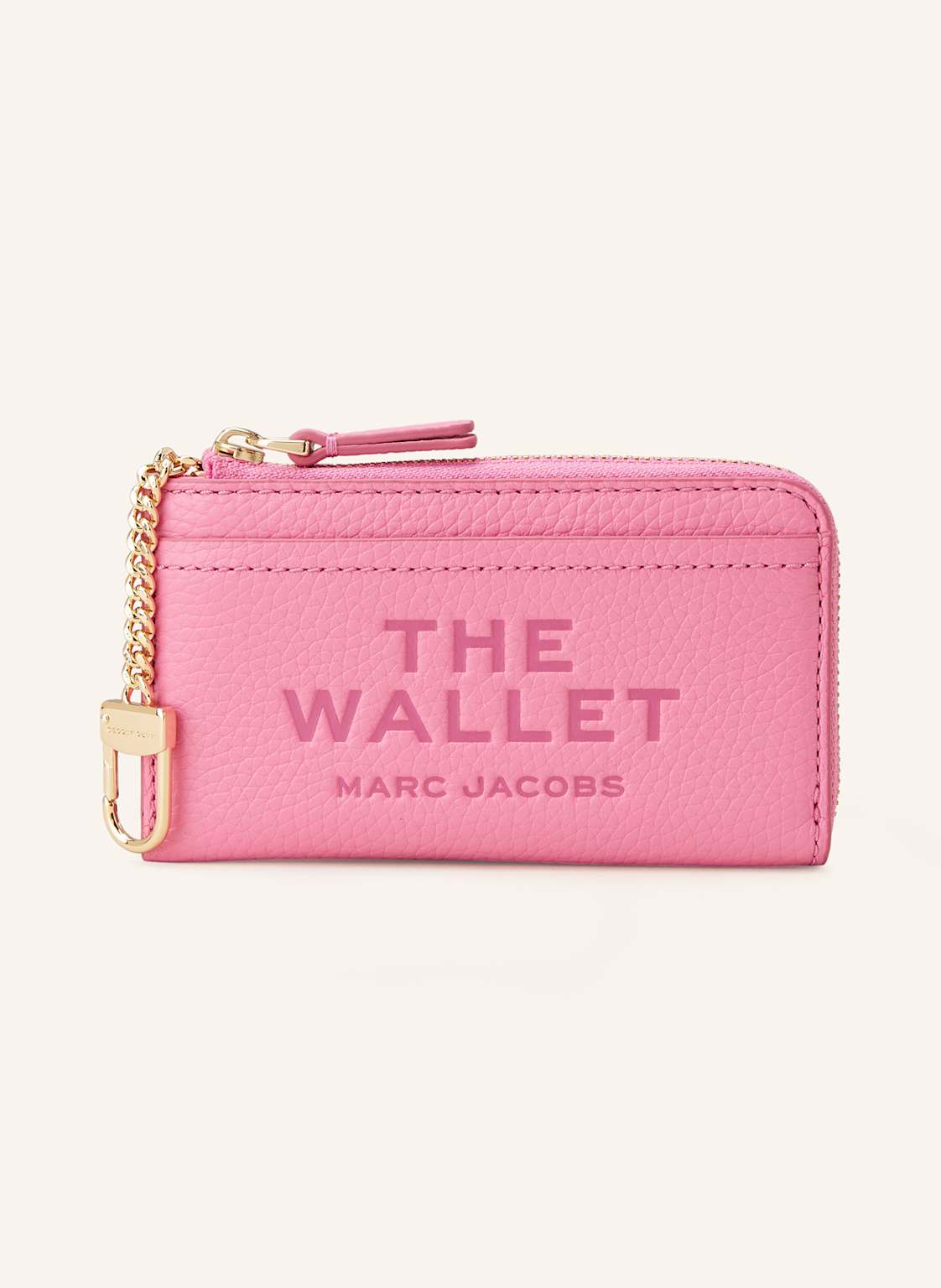Marc Jacobs Portfel The Leather Top Zip Multi Wallet pink