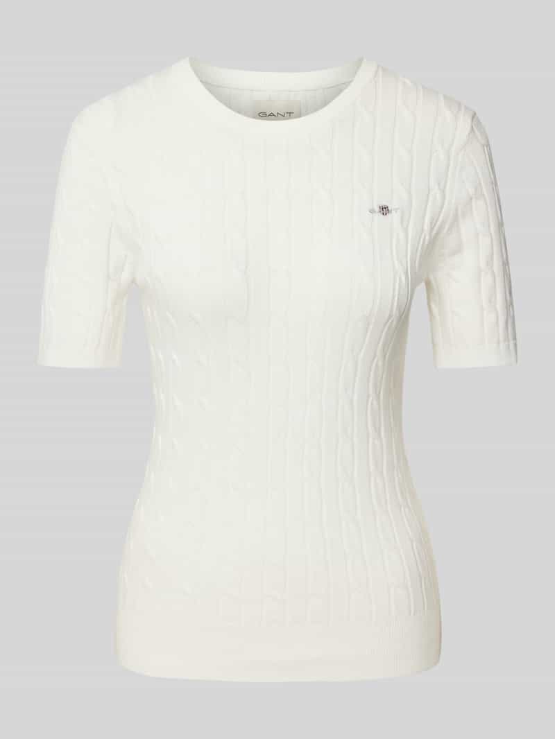 T-shirt z imitacji dzianiny