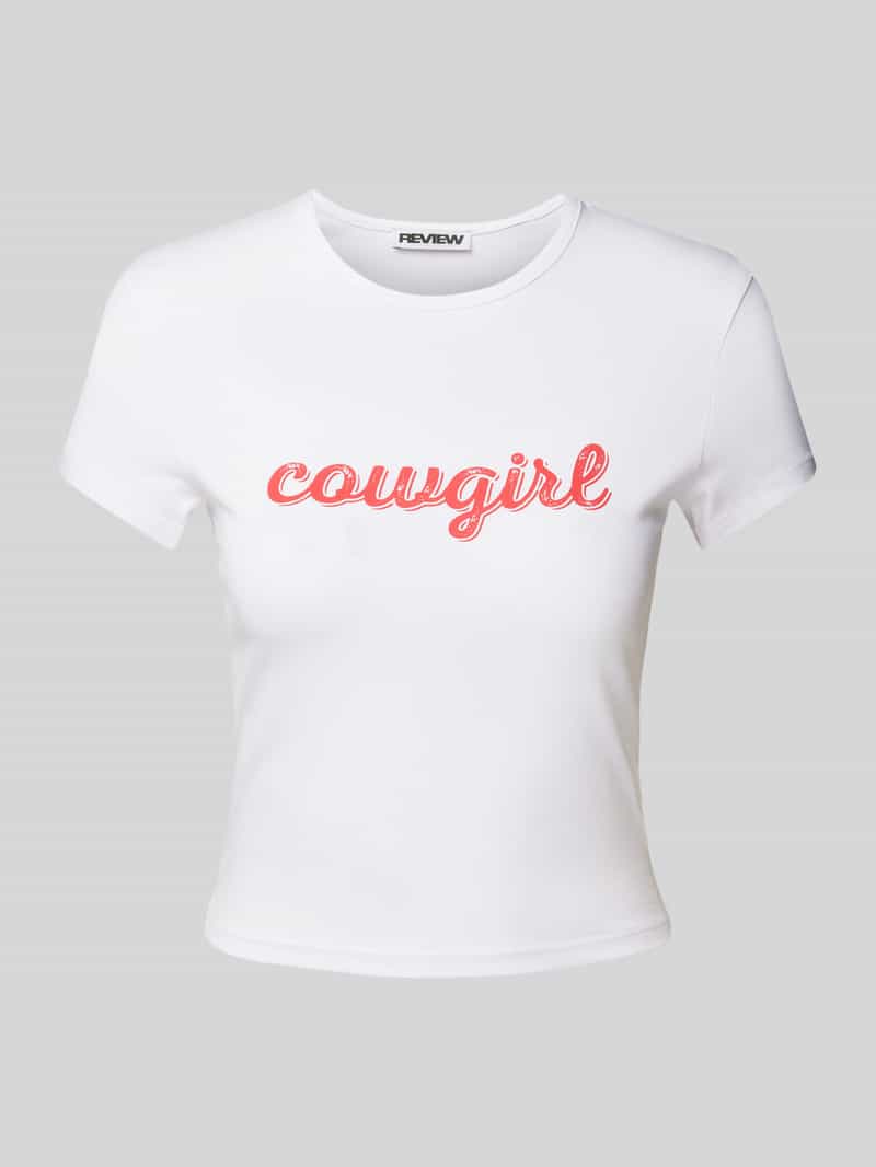 T-shirt z wyhaftowanym logo