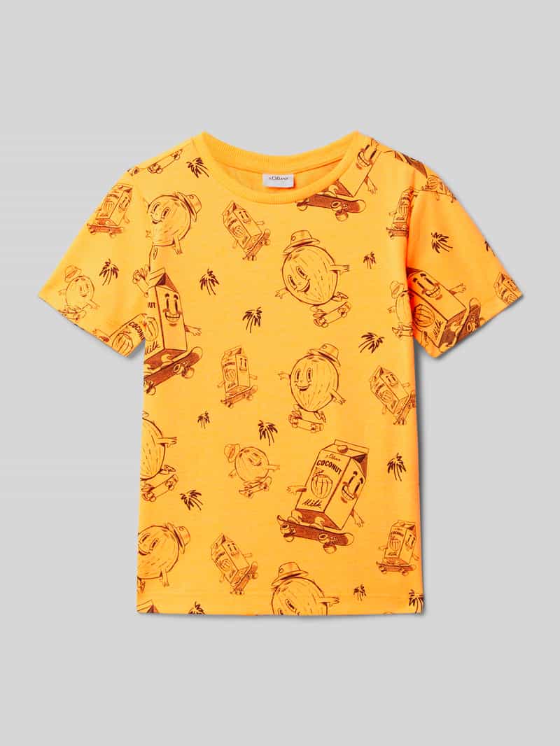 T-shirt o kroju regular fit ze wzorem na całej powierzchni