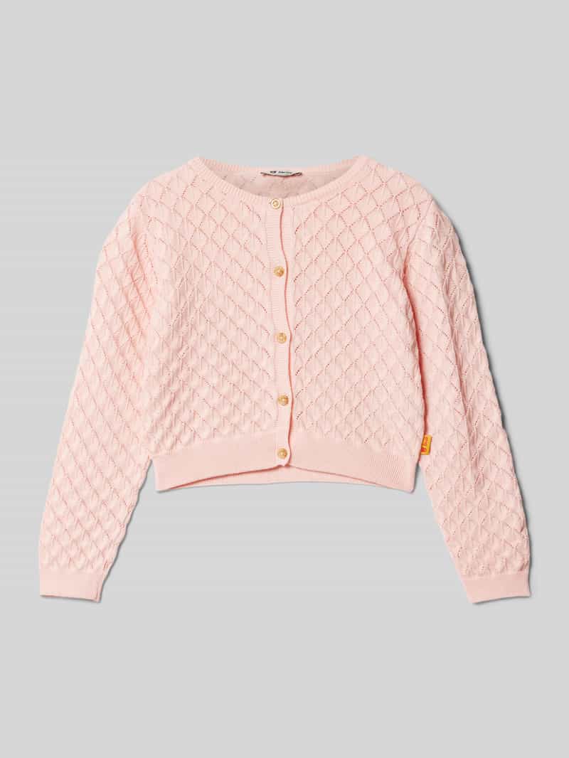 Sweter rozpinany z prążkowanymi ściągaczami