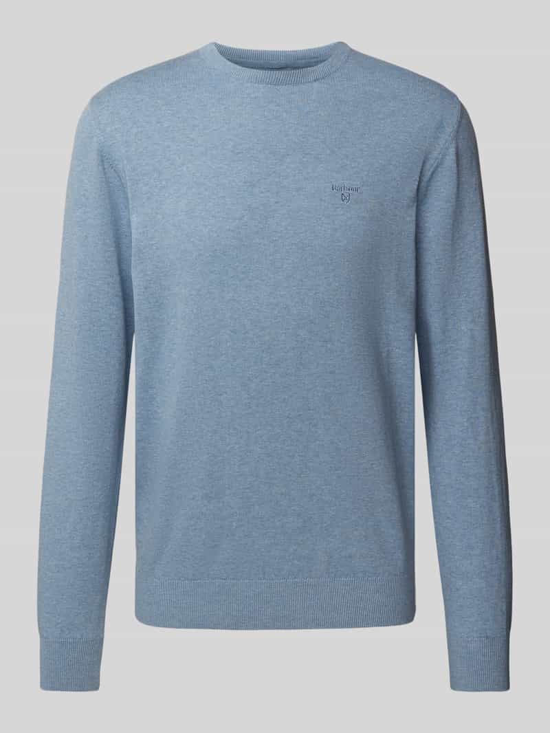 Sweter z dzianiny z prążkowanymi wykończeniami